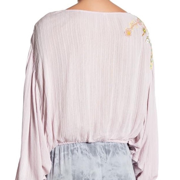 Free People Up & Away Lilac Embroidered Top - Picture 3 of 9